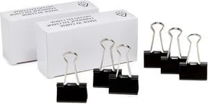 Amazon Basics Medium 1.25-Inch Sturdy Binder Clips, Black, 24 Count (2 Pack of 12) Amazon Basics Medium 1.25-Inch Sturdy Binder Clips, Black, 24 Count (2 Pack of 12)