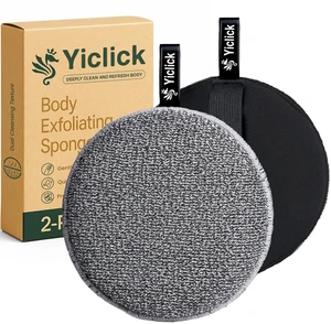 Yiclick Exfoliating Body Scrubber (2 Pack) with Handle, Exfoliating Sponge for Shower Bath, Loofah for Body Scrub, Dead Skin Exfoliator for Men Women Yiclick Exfoliating Body Scrubber (2 Pack) with Handle, Exfoliating Sponge for Shower Bath, Loofah for Body Scrub, Dead Skin Exfoliator for Men Women
