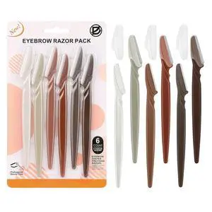 D 6 Pcs Face Razors, Eyebrow Razors, and Dermaplane Tool for Women D 6 Pcs Face Razors, Eyebrow Razors, and Dermaplane Tool for Women