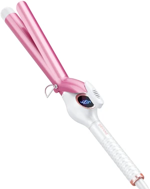 1 Inch Long Barrel Digital Ceramic Curling Wand with Auto Shut Off and Dual Voltage for All Hair Types - Fast Even Heat Up 1 Inch Long Barrel Digital Ceramic Curling Wand with Auto Shut Off and Dual Voltage for All Hair Types - Fast Even Heat Up