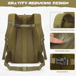 Tactical Backpack for Men, Water Resistant 40L Military Bag | Molle System, 900d Polyester, Laptop Pocket, Load Compression, Tripod Straps, For Hunting, Travel, Hiking,Gym, Camping Tactical Backpack for Men, Water Resistant 40L Military Bag | Molle System, 900d Polyester, Laptop Pocket, Load Compression, Tripod Straps, For Hunting, Travel, Hiking,Gym, Camping