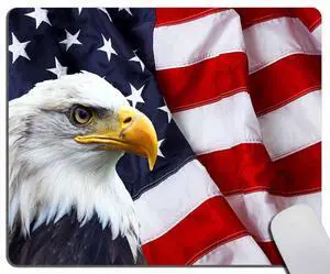 American Flag Mouse Pad, USA Bald Eagle Stars Customized Premium-Textured Mouse Mat,Washable Mousepads Non-Slip Rubber Base Small Mousepad, 9.5×7.9×0.12 inches American Flag Mouse Pad, USA Bald Eagle Stars Customized Premium-Textured Mouse Mat,Washable Mousepads Non-Slip Rubber Base Small Mousepad, 9.5×7.9×0.12 inches