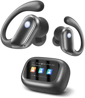 Wireless Earbuds, Bluetooth 5.4 Sport Headphones with Smart Charging Case, ENC Noise Cancelling, Ear Buds with IPX7 Waterproof & Bass Stereo Sound for iOS, Android Jet Black Wireless Earbuds, Bluetooth 5.4 Sport Headphones with Smart Charging Case, ENC Noise Cancelling, Ear Buds with IPX7 Waterproof & Bass Stereo Sound for iOS, Android Jet Black