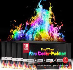 Magic Campfire Fire Color Changing Packets for Fire Pit (10 Pack) Outdoor Fireplaces & Bonfires, Rainbow Colored Flames - Perfect Camping Essential & Accessories - Must Have for Kids & Adults Magic Campfire Fire Color Changing Packets for Fire Pit (10 Pack) Outdoor Fireplaces & Bonfires, Rainbow Colored Flames - Perfect Camping Essential & Accessories - Must Have for Kids & Adults