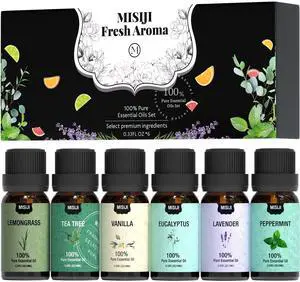 Essential Oils Set Top 6 Aromatherapy-Essential Oils for Diffuser for Home,Air Freshening Diffuser Oils Scents for Aromatherapy,Laundry,Candle&Soap Making,Humidifiers 6 X 10ML Essential Oils Set Top 6 Aromatherapy-Essential Oils for Diffuser for Home,Air Freshening Diffuser Oils Scents for Aromatherapy,Laundry,Candle&Soap Making,Humidifiers 6 X 10ML