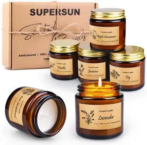 6 Pack Candles for Home Scented, Aromatherapy Jar Candles Gift Set for Women, Long Lasting Burn Soy Wax Candle, Scented Candle Gift Set for Birthday Easter Mother's Day 6 Pack Candles for Home Scented, Aromatherapy Jar Candles Gift Set for Women, Long Lasting Burn Soy Wax Candle, Scented Candle Gift Set for Birthday Easter Mother's Day