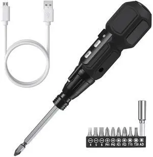 Electric Screwdriver Cordless, 12 in 1 Rechargeable Electric Screwdriver Set with 10 Bits and 1/4 inch Bit Holder, Power Repair Tool Kit with LED Lights, Charging Cable, for Phones,Toys, PC Electric Screwdriver Cordless, 12 in 1 Rechargeable Electric Screwdriver Set with 10 Bits and 1/4 inch Bit Holder, Power Repair Tool Kit with LED Lights, Charging Cable, for Phones,Toys, PC