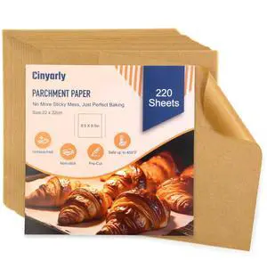 Parchment Paper Sheets, 220 Pcs Air Fryer Liners 8.5x8.5 Inch, Baking Paper Sheets, Non-Stick Precut Unbleached Parchment Paper, Oil and Water Resistant for Cookies, Bread, Cakes, Steaming, Grilling Parchment Paper Sheets, 220 Pcs Air Fryer Liners 8.5x8.5 Inch, Baking Paper Sheets, Non-Stick Precut Unbleached Parchment Paper, Oil and Water Resistant for Cookies, Bread, Cakes, Steaming, Grilling