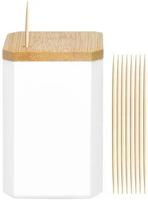 Toothpick Holders 1 Pack with 2400 Picks,Round Toothpicks Double-Side Point for Teeth,Food Pick,Appetizers,Cocktails Fruits,Olive&DIY Craft. Toothpick Holders 1 Pack with 2400 Picks,Round Toothpicks Double-Side Point for Teeth,Food Pick,Appetizers,Cocktails Fruits,Olive&DIY Craft.