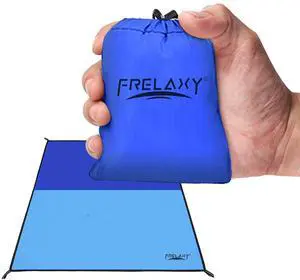 Pocket Picnic Blanket, Waterproof Sandproof Beach Mat, Compact Camping Tarp for Festivals, Hiking, Travel, Outdoor Recreation (Navy & Blue, 35'' x 57'') Pocket Picnic Blanket, Waterproof Sandproof Beach Mat, Compact Camping Tarp for Festivals, Hiking, Travel, Outdoor Recreation (Navy & Blue, 35'' x 57'')