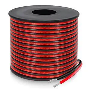 22 Gauge 2 Conductor PVC Tinned Copper Electrical Wire, 32.8FT/10M Red and Black Double Parallel Wire,0.3mm²for DIY Projects, Home Electrical, Power Wiring,Car Speaker Wire, LED Wires. 22 Gauge 2 Conductor PVC Tinned Copper Electrical Wire, 32.8FT/10M Red and Black Double Parallel Wire,0.3mm²for DIY Projects, Home Electrical, Power Wiring,Car Speaker Wire, LED Wires.