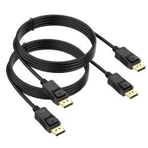 4K DisplayPort Cable 3FT 2-Pack, Display Port to Display Port Cable for Monitor DP to DP Male to Male Adapter 4K@60Hz, 2K@144Hz, 1080P 4K DisplayPort Cable 3FT 2-Pack, Display Port to Display Port Cable for Monitor DP to DP Male to Male Adapter 4K@60Hz, 2K@144Hz, 1080P