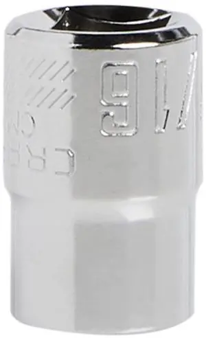 Shallow Socket, SAE, 3/8-Inch Drive, 7/16-Inch, 6-Point (CMMT43002) Shallow Socket, SAE, 3/8-Inch Drive, 7/16-Inch, 6-Point (CMMT43002)