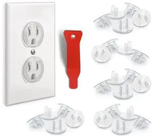 24 Pack Outlet Covers & Removal Tool Baby Proofing, Provide Shock Prevention and Easy Installation, Safe and Secure Plastic Plug Covers for Power Sockets (24 Outlet Covers) 24 Pack Outlet Covers & Removal Tool Baby Proofing, Provide Shock Prevention and Easy Installation, Safe and Secure Plastic Plug Covers for Power Sockets (24 Outlet Covers)