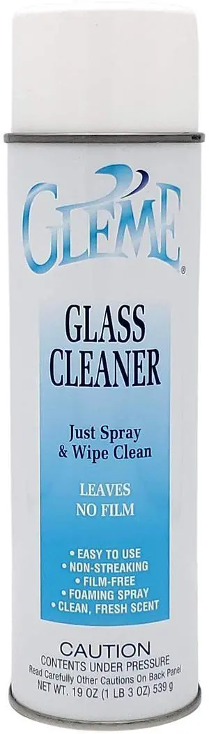 Manufacturing CL050-1PK Gleme Glass Cleaner, 20 oz. can, 1 count, teal & white Manufacturing CL050-1PK Gleme Glass Cleaner, 20 oz. can, 1 count, teal & white