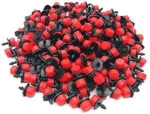100pcs 360 Degree Adjustable Irrigation Drippers Sprinklers, 1/4 Inch Emitters Drip for Watering System by 100pcs 360 Degree Adjustable Irrigation Drippers Sprinklers, 1/4 Inch Emitters Drip for Watering System by