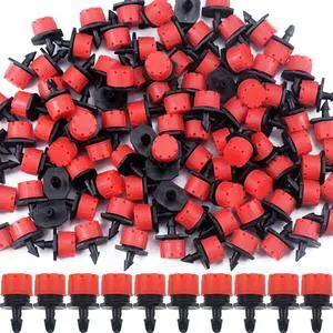 150 Pcs Adjustable Micro Drip Irrigation Sprinklers 1/4 Inch Universal 8-Hole Flow Dripper Garden Irrigation Nozzles for 4mm/7mm Tube Watering System (Red) 150 Pcs Adjustable Micro Drip Irrigation Sprinklers 1/4 Inch Universal 8-Hole Flow Dripper Garden Irrigation Nozzles for 4mm/7mm Tube Watering System (Red)