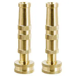 Heavy-Duty Brass Adjustable Twist Hose Nozzle, 2 Pack, TWIS3432 Heavy-Duty Brass Adjustable Twist Hose Nozzle, 2 Pack, TWIS3432