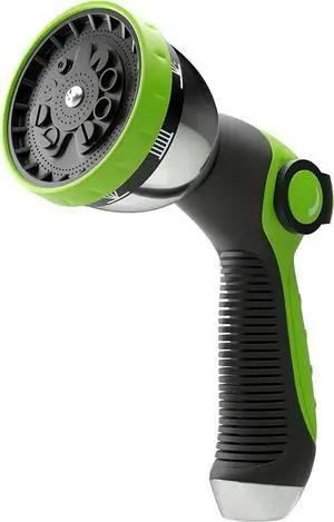 Garden Hose Nozzle Sprayer with Thumb Control On Off Valve - 10 Spray Pattern Garden Hose Sprayer Nozzle - Perfect Water Hose Nozzle for Outdoor Garden Hose Nozzle Sprayer with Thumb Control On Off Valve - 10 Spray Pattern Garden Hose Sprayer Nozzle - Perfect Water Hose Nozzle for Outdoor