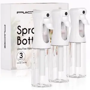 3 Pack Continuous Spray Bottles - Ultra Fine Mist Sprayer, Refillable Water Sprayer for Hairstyling, Plants, Pets, Cleaning, Skincare (6.8 OZ/200ML,White) 3 Pack Continuous Spray Bottles - Ultra Fine Mist Sprayer, Refillable Water Sprayer for Hairstyling, Plants, Pets, Cleaning, Skincare (6.8 OZ/200ML,White)