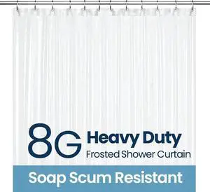 Bathroom Shower Curtain Waterproof Plastic Shower Curtain Premium PEVA Non-Toxic with Rust Proof Grommets Frosted 8G Bathroom Accessories 72x72 Bathroom Shower Curtain Waterproof Plastic Shower Curtain Premium PEVA Non-Toxic with Rust Proof Grommets Frosted 8G Bathroom Accessories 72x72