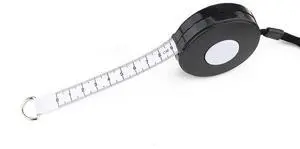 80'' 205cm Black Retractable Tape Measure with Black Rope 80'' 205cm Black Retractable Tape Measure with Black Rope