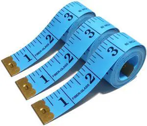 3 Pack Tape Measure Body Measuring Tape, Soft Fabric Measuring Tape for Sewing Cloth Measurement, 60 Inch Double Scale Tailor Ruler for Weight Loss (Blue) 3 Pack Tape Measure Body Measuring Tape, Soft Fabric Measuring Tape for Sewing Cloth Measurement, 60 Inch Double Scale Tailor Ruler for Weight Loss (Blue)