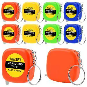 Mini Tape Measure Keychain - 8 Pack 3ft Retractable Measuring Tapes with Stable Slide Lock, 1.5 Inch Sliver Portable Retractable Small Tape Measure for DIY, Sewing, Office & Party Favors Mini Tape Measure Keychain - 8 Pack 3ft Retractable Measuring Tapes with Stable Slide Lock, 1.5 Inch Sliver Portable Retractable Small Tape Measure for DIY, Sewing, Office & Party Favors