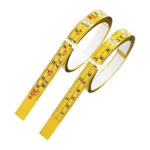 2-Pack Steel Self-Adhesive Measuring Tape, 200cm or 78-Inch | 1/2-Inch Peel And Stick Ruler Tape with Imperial and Metric for Woodworking, Drafting Table, Left To Right Reading, Yellow 2-Pack Steel Self-Adhesive Measuring Tape, 200cm or 78-Inch | 1/2-Inch Peel And Stick Ruler Tape with Imperial and Metric for Woodworking, Drafting Table, Left To Right Reading, Yellow