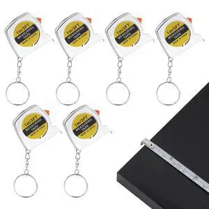 6 Pack Small Tape Measure Keychains, Mini Tape Measures Retractable, with Slide Lock Automatic Rebound for Daily Use, Bright Silver Electroplating 3 Feet(100cm) 6 Pack Small Tape Measure Keychains, Mini Tape Measures Retractable, with Slide Lock Automatic Rebound for Daily Use, Bright Silver Electroplating 3 Feet(100cm)