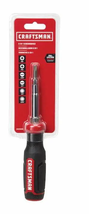 Screwdriver with 6 Multi-Bits, Store Extra Bits in Handle (CMHT68000) Screwdriver with 6 Multi-Bits, Store Extra Bits in Handle (CMHT68000)