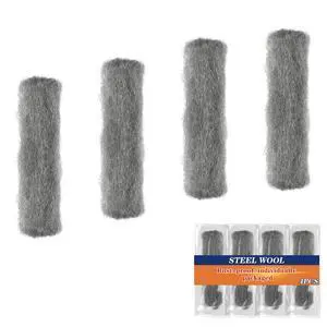 Fine Steel Wool Strips for Rodent Barrier and Hole Filling Non-Rust Steel Wool for Gap Sealing, Garage Door Space Filling, and Home Maintenance 14.2" x 3.1", 4 Pack Fine Steel Wool Strips for Rodent Barrier and Hole Filling Non-Rust Steel Wool for Gap Sealing, Garage Door Space Filling, and Home Maintenance 14.2" x 3.1", 4 Pack
