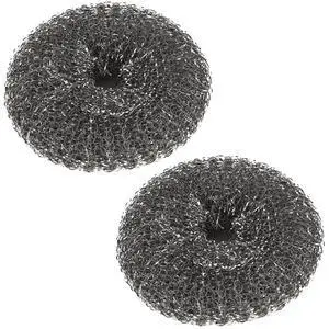 2 Pcs Heavy-Duty Stainless Steel Wool Barbecue Grill Cleaning Scrubber Pads, Replacement Steel Wool Brush Head 2 Pcs Heavy-Duty Stainless Steel Wool Barbecue Grill Cleaning Scrubber Pads, Replacement Steel Wool Brush Head