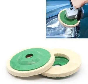 Wool Felt Polishing Disc, Car Waxing and Polishing Wool Wheel Pads for 100 Angle Grinder, 4" Portable Multifunctional Thickening Maintenance Tool, for Cars Body Metal Marble Glass (Green) Wool Felt Polishing Disc, Car Waxing and Polishing Wool Wheel Pads for 100 Angle Grinder, 4" Portable Multifunctional Thickening Maintenance Tool, for Cars Body Metal Marble Glass (Green)
