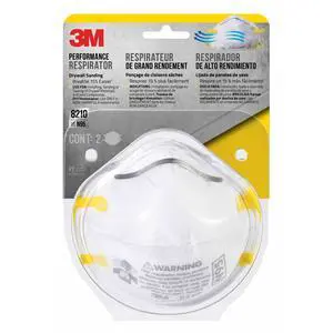 N95 Performance Respirator 8210, 2 Pack, Drywall Sanding, NIOSH-APPROVED N95, Advanced Filter Media For Easy Breathing, Cushioning Nose Foam, Adjustable Noseclip, Stretchable Straps (8210D2-DC) N95 Performance Respirator 8210, 2 Pack, Drywall Sanding, NIOSH-APPROVED N95, Advanced Filter Media For Easy Breathing, Cushioning Nose Foam, Adjustable Noseclip, Stretchable Straps (8210D2-DC)