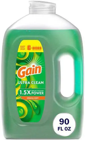 Gain Ultra Dishwashing Liquid Dish Soap, Original Scent, 90.0 fl oz Gain Ultra Dishwashing Liquid Dish Soap, Original Scent, 90.0 fl oz