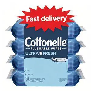 Ultra Fresh Flushable Wet Wipes, 4 FlipTop Packs, Refreshing Disposable Bathroom Wipes for Daily Personal Cleansing Ultra Fresh Flushable Wet Wipes, 4 FlipTop Packs, Refreshing Disposable Bathroom Wipes for Daily Personal Cleansing