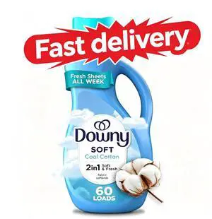 Downy Cool Cotton Scent Liquid Fabric Softener Conditioner, 44 fl oz, 60 Loads, LongLasting Fragrance Laundry Liquid for Washing Machine Home Use Downy Cool Cotton Scent Liquid Fabric Softener Conditioner, 44 fl oz, 60 Loads, LongLasting Fragrance Laundry Liquid for Washing Machine Home Use