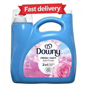 Downy Liquid Fabric Softener and Conditioner, April Fresh Scent, 140 fl oz, 190 Loads Downy Liquid Fabric Softener and Conditioner, April Fresh Scent, 140 fl oz, 190 Loads