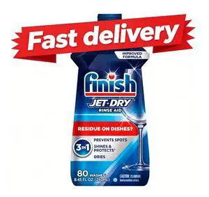 Finish Jet-Dry Rinse Aid, Dishwasher Rinse Agent and Drying Agent, 8.45 fl oz Finish Jet-Dry Rinse Aid, Dishwasher Rinse Agent and Drying Agent, 8.45 fl oz