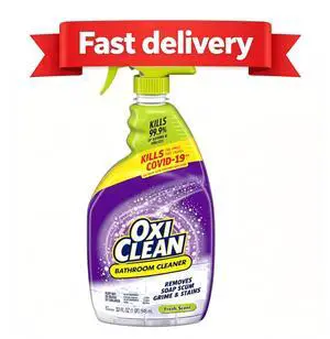 OxiClean Bathroom Cleaner, Shower, Tub & Tile, Powered by OxiClean Stainfighters, Fresh Scent, 32 oz OxiClean Bathroom Cleaner, Shower, Tub & Tile, Powered by OxiClean Stainfighters, Fresh Scent, 32 oz