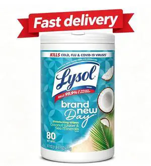 Lysol Disinfecting Wipes, All Purpose Cleaner, Multi Surface Antibacterial Cleaning Wipes, Cleaning Supplies, Coconut & Sea Minerals Scent, 80 Count Lysol Disinfecting Wipes, All Purpose Cleaner, Multi Surface Antibacterial Cleaning Wipes, Cleaning Supplies, Coconut & Sea Minerals Scent, 80 Count