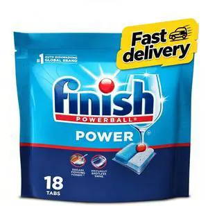 Finish Power Dishwasher Pods, No Pre-Rinse Dishwasher Detergent Tabs Soap, Deep Clean, 18 Count Finish Power Dishwasher Pods, No Pre-Rinse Dishwasher Detergent Tabs Soap, Deep Clean, 18 Count