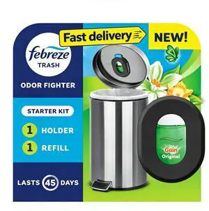 Febreze Trash Odor Fighter, Gain Original Scent, 1 Holder + 1 Refill Febreze Trash Odor Fighter, Gain Original Scent, 1 Holder + 1 Refill