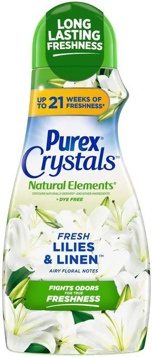 Purex Crystals Scent Booster, Natural Elements, Fresh Lilies & Linen, 39oz Purex Crystals Scent Booster, Natural Elements, Fresh Lilies & Linen, 39oz