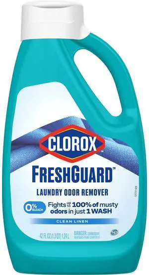 Clorox Fresh Guard Laundry Odor Remover, 0% Bleach, Color Safe, Clean Linen Scent, 42 fl oz Clorox Fresh Guard Laundry Odor Remover, 0% Bleach, Color Safe, Clean Linen Scent, 42 fl oz