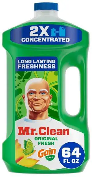 Mr. Clean All Purpose Cleaner, Floor Cleaner for Mopping, Cleaning Liquid, Gain, 64oz Mr. Clean All Purpose Cleaner, Floor Cleaner for Mopping, Cleaning Liquid, Gain, 64oz