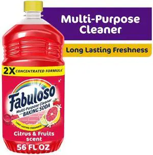 Fabuloso 2X Multi-Purpose Cleaner with Baking Soda, Citrus and Fruits Scent, 56 fl oz Fabuloso 2X Multi-Purpose Cleaner with Baking Soda, Citrus and Fruits Scent, 56 fl oz
