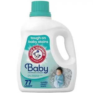 ARM & HAMMER Baby Laundry Detergent Liquid, Cuddly Clean Scent, 100.5 Fl Oz, 77 Loads ARM & HAMMER Baby Laundry Detergent Liquid, Cuddly Clean Scent, 100.5 Fl Oz, 77 Loads