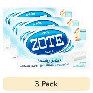 (3 pack) Zote Blanco Laundry Flakes for Washing Machines, All Ages, Gentle on Clothes & Skin, Laundry Detergent, Cleanser Flakes with Sodium Tallowate, 17.6 oz (3 pack) Zote Blanco Laundry Flakes for Washing Machines, All Ages, Gentle on Clothes & Skin, Laundry Detergent, Cleanser Flakes with Sodium Tallowate, 17.6 oz